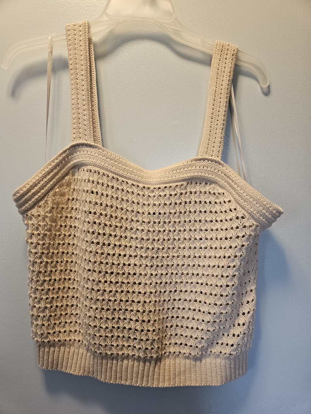 Universal Thread Crochet Tank Camisole in Cream